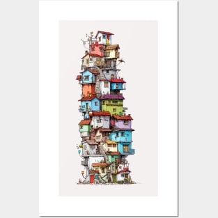 Little Beautiful Houses Cramped Posters and Art